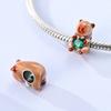 Copper Charms Cute Mushroom Honey Pot Penguin Holds Heart Beads Pendant Fit Original Bracelet Diy Jewelry For Women