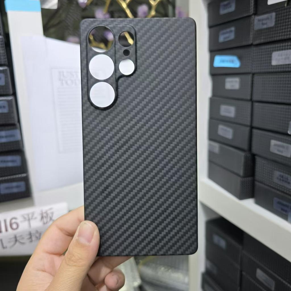 Aramid Kevlar Carbon Fiber Hard Case for Samsung S25 Ultra Magnetic Protective Shell Floating Woven Color Galaxy S24 Ultra Light Shell
