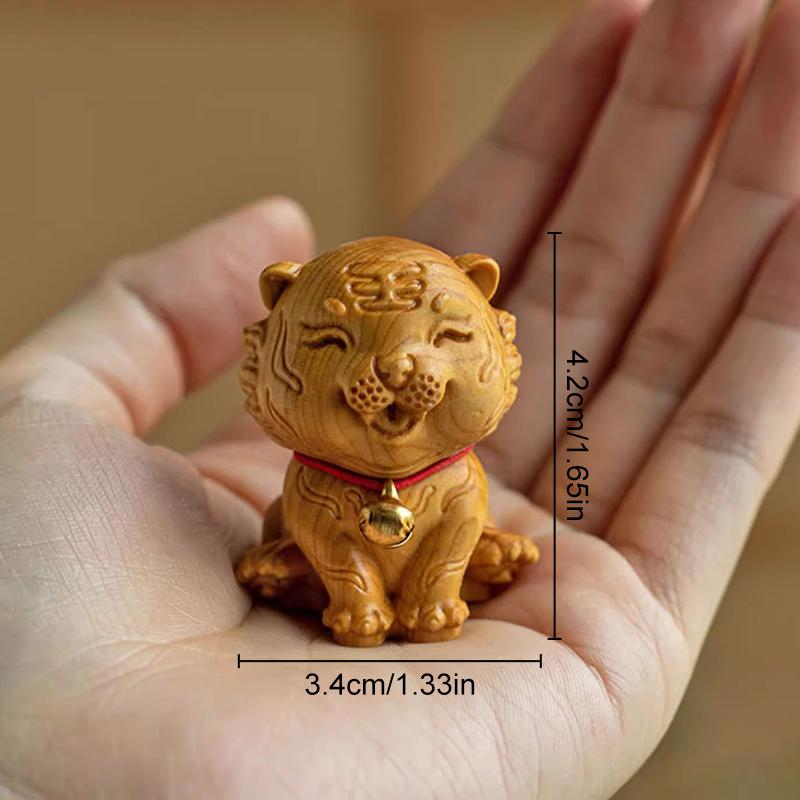 Wooden Chinese Zodiac DIY Handmade Carved Ornaments Animals For Necklace Keychains Pendants Jewelry Accessories