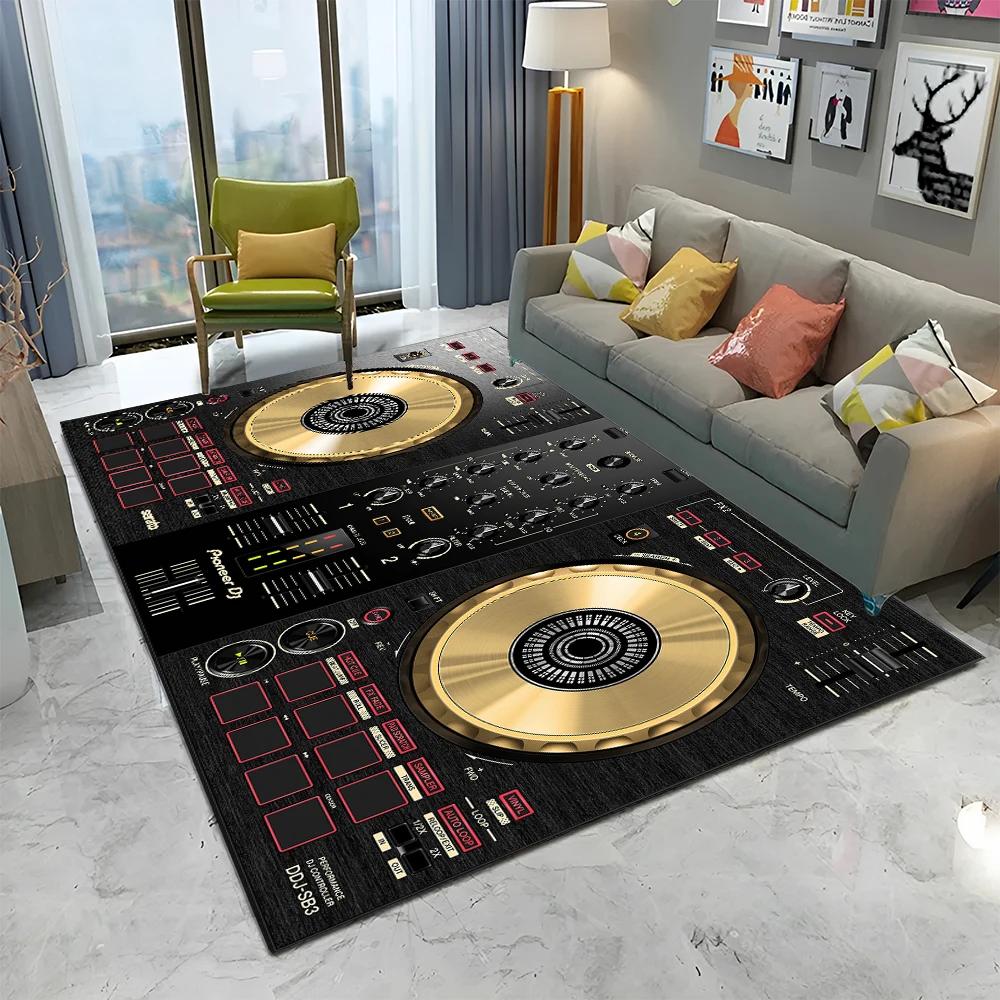 3D DJ Music Screen Keyboard Cartoon Carpet Mat для дома, гостиной, спальни, дивана, коврика для двери, коврика для детской зоны, нескользящий коврик для пола