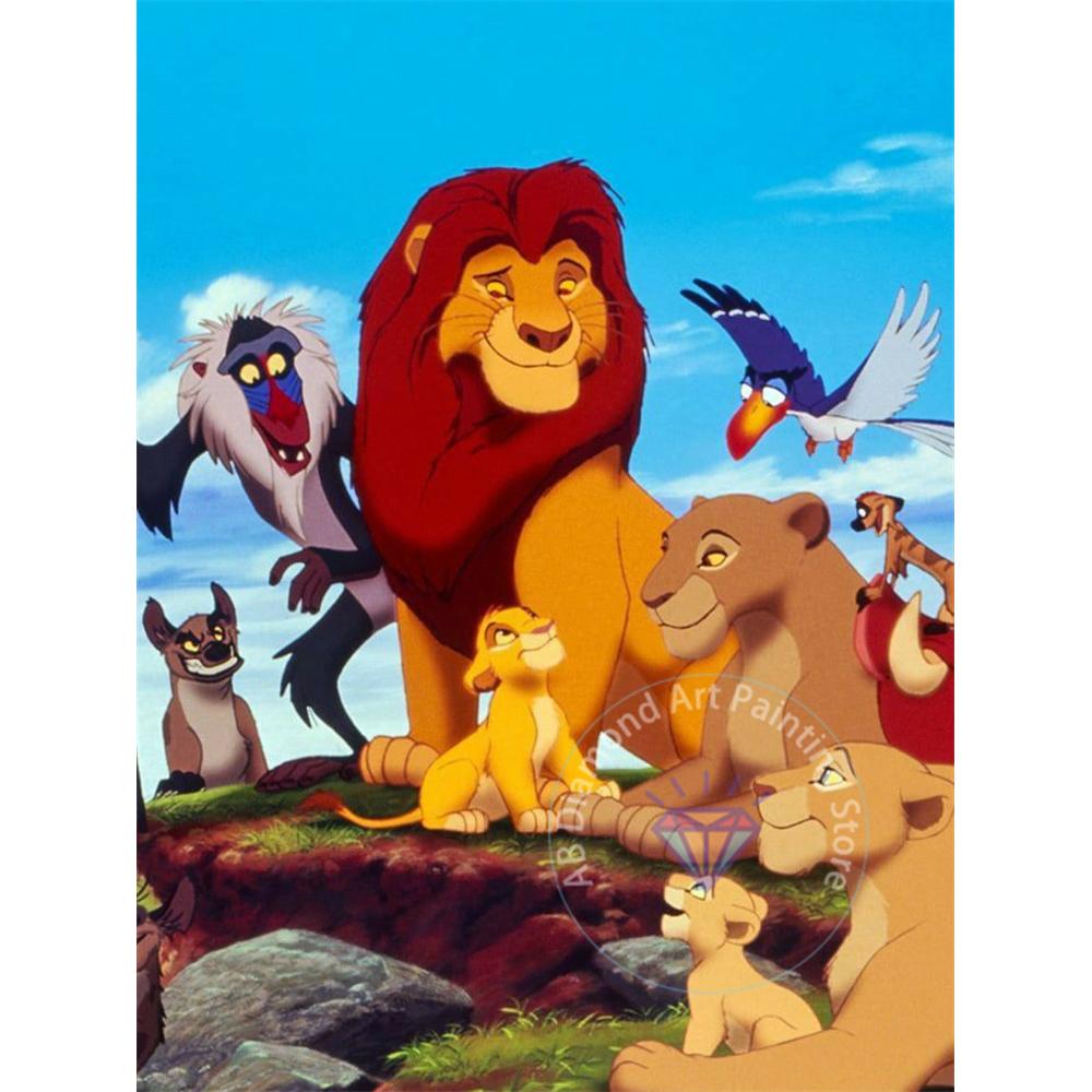 Набор для алмазной живописи «Король Лев» 5D DIY Алмазная вышивка крестом Искусство ручной работы Подарки для взрослых и детей Домашний декор