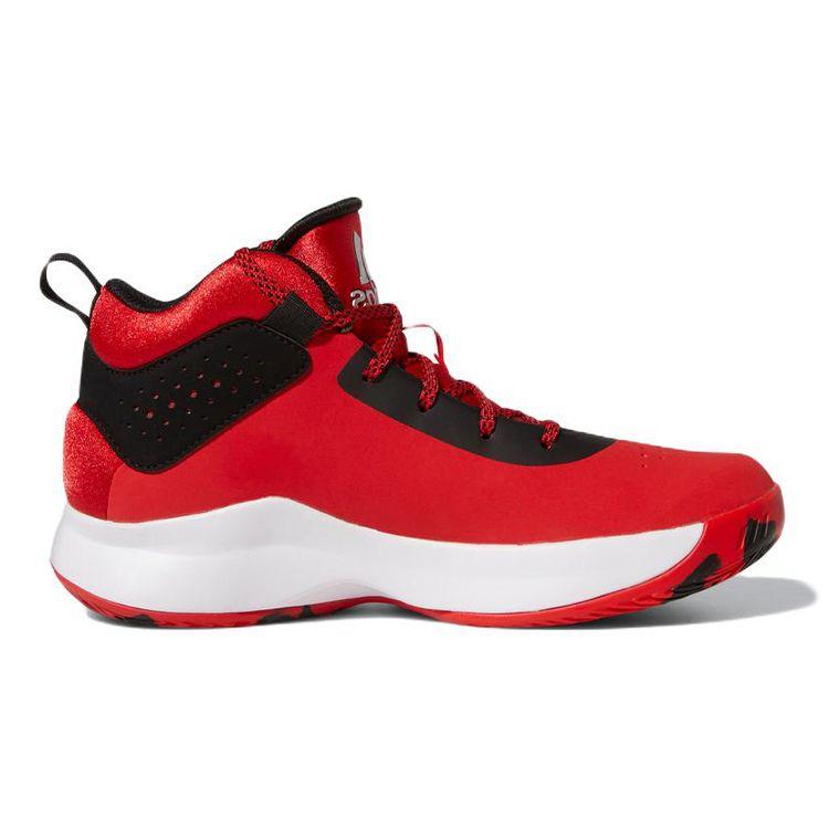 adidas Cross Em Up 5 J Wide Ярко-красные серебристые металлические детские кроссовки Core-Black GX4791