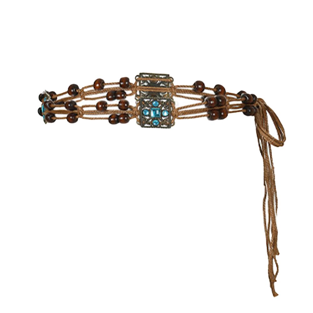 Women's Belt Vintage Ethnic Style Handwoven Belt Women's Style Dress Versatile Decorative Chain A2K6