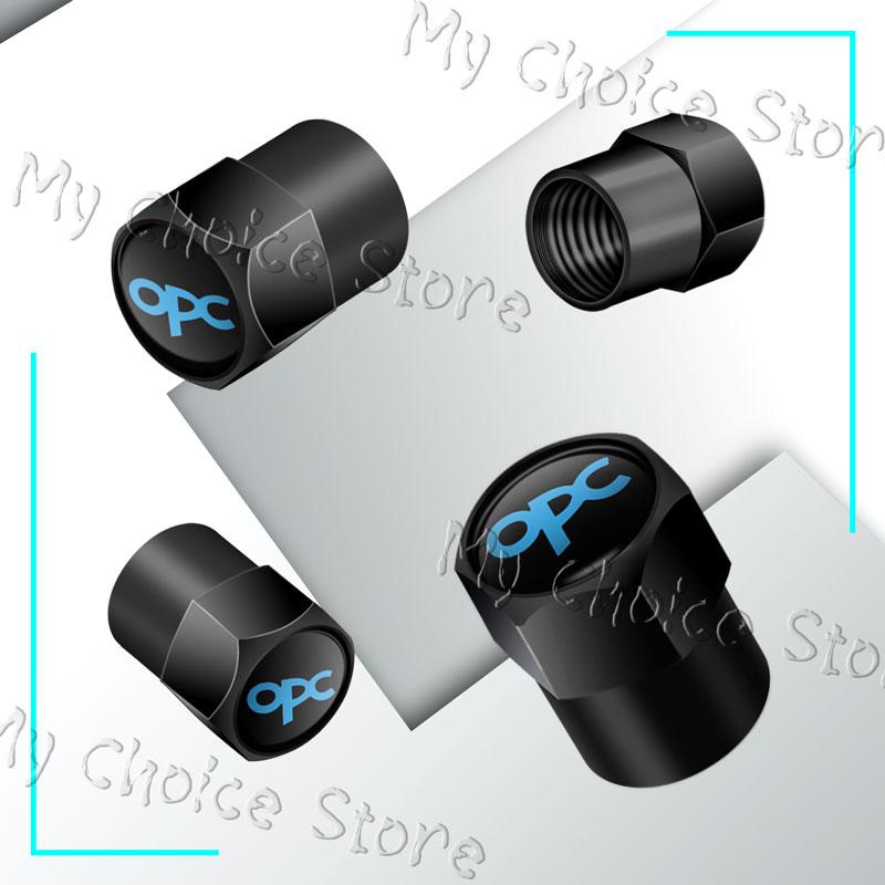 4Pcs OPC Line Emblem Metal Car Tire Valve Caps Wheel Stem Air Dust Covers For Opel Vauxhall Astra G H J K F Corsa Mokka Zafira