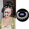 Ancient Style Imitation Pearl Yingluo Necklace & Stand-Up Collar with Forehead Ornament