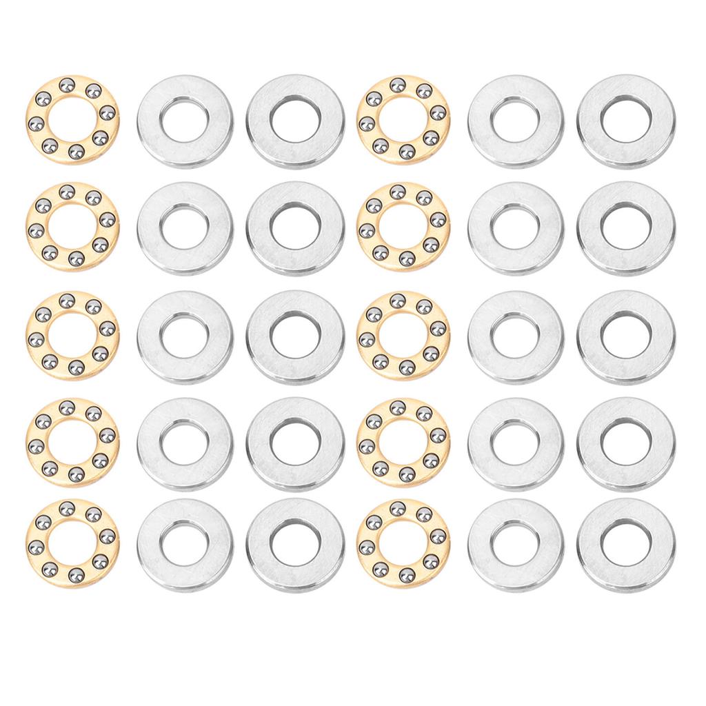 10pcs Thrust   Bearing Miniature High   Flat Steel Bearings Set (F2.5-6M 2.5x6x3mm)