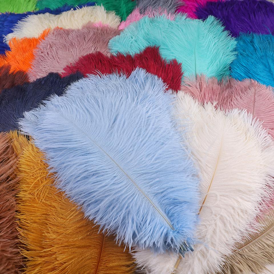 10 шт. 30-35 см Страусиные перья для рукоделия Свадебное украшение 12-14" Аксессуары для рукоделия Настольные центральные элементы Карнавальные перья