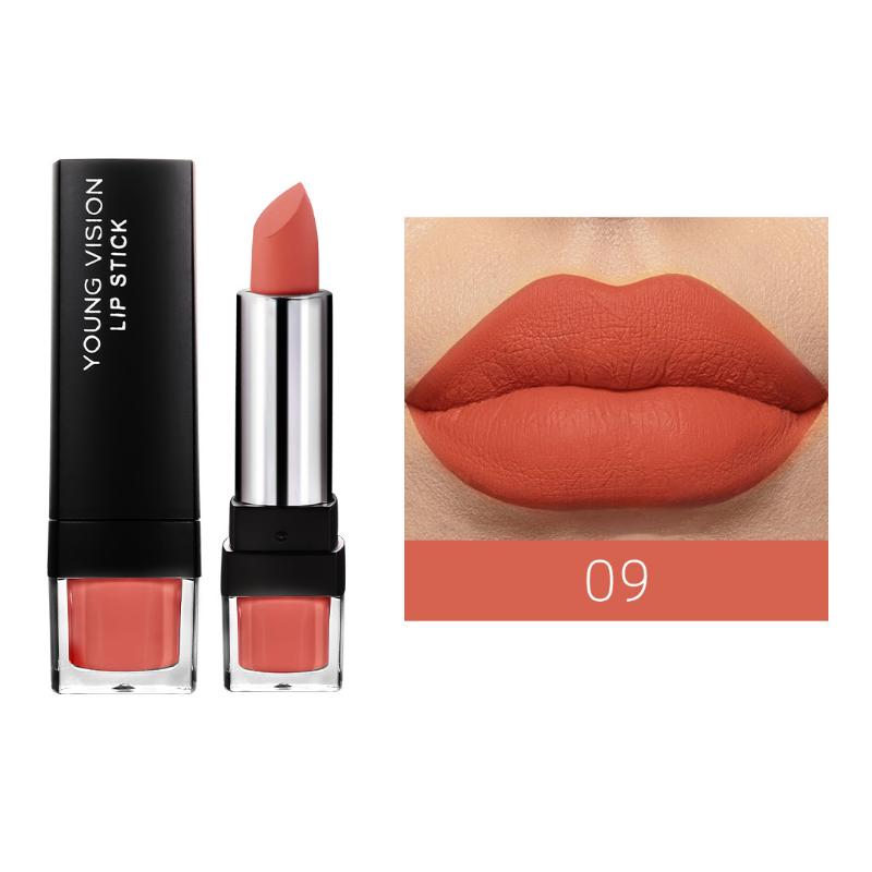 Матовая матовая 12-цветная однотонная помада Velvet Lipstick, которую нелегко приклеить к чашке