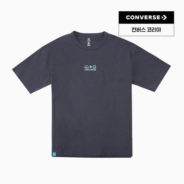 Converse Summer Short Sleeve Beach Tee Dark Gray Uck176 Gda