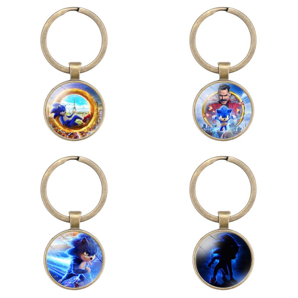 Соник Игрок Брелок Камень Времени Мультяшный Стиль Аксессуар для Ключей Смешанный Материал