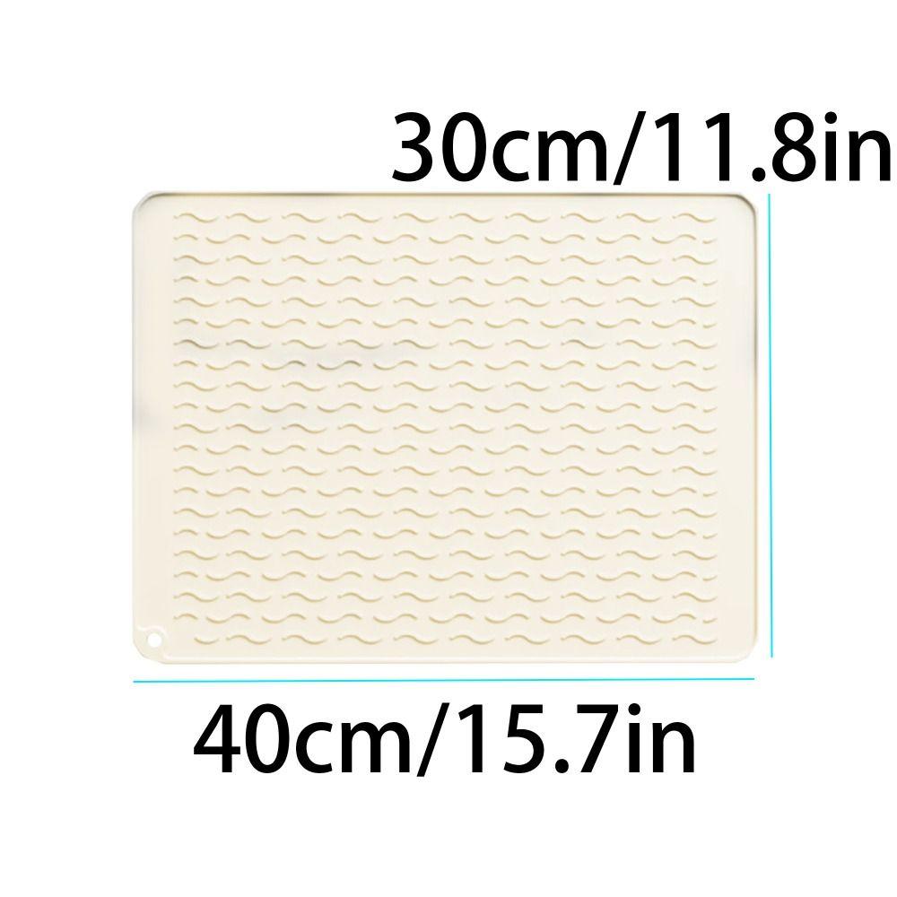 Силиконовый коврик для сушки посуды 40 x 30 см, подкладка для раковины, подставка для кастрюль, тарелок, чашек, коврик для сушки посуды, кухня