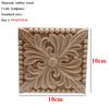 Vintage Unpainted Wood Carved Decal Corner Applique Frame For Home Furniture Wall Cabinet Door Decorative Wooden Miniature Craft