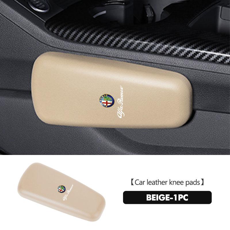 Leather Car Knee Pad Elastic Cushion Thigh Support Accessories For Alfa Romeo Giulietta GT 159 147 156 Mito Brera Giulia Spider