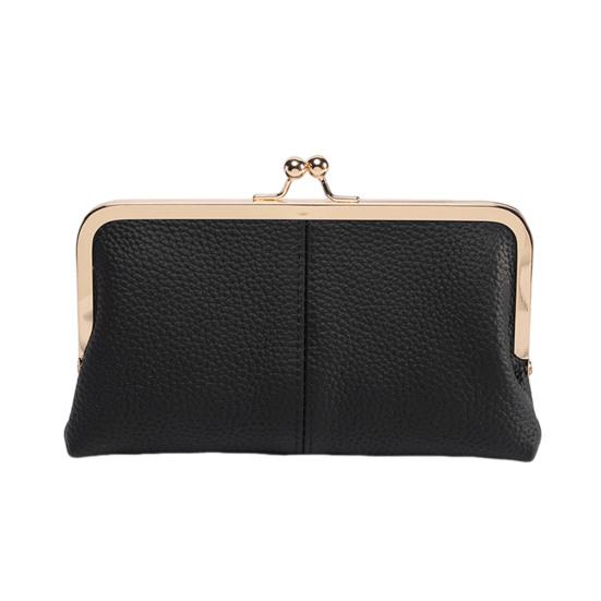 Женский клатч-кошелек, винтажный клатч с замком-поцелуем, дорожный кошелек из натуральной кожи с отделениями для нескольких карт, держатель для карт для свиданий, вечеринок, шопинга