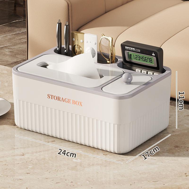 Multifunctional Tissue Box Home Living Room Storage Box Pumping Carton Remote Control Plastic Box Modern and Simple