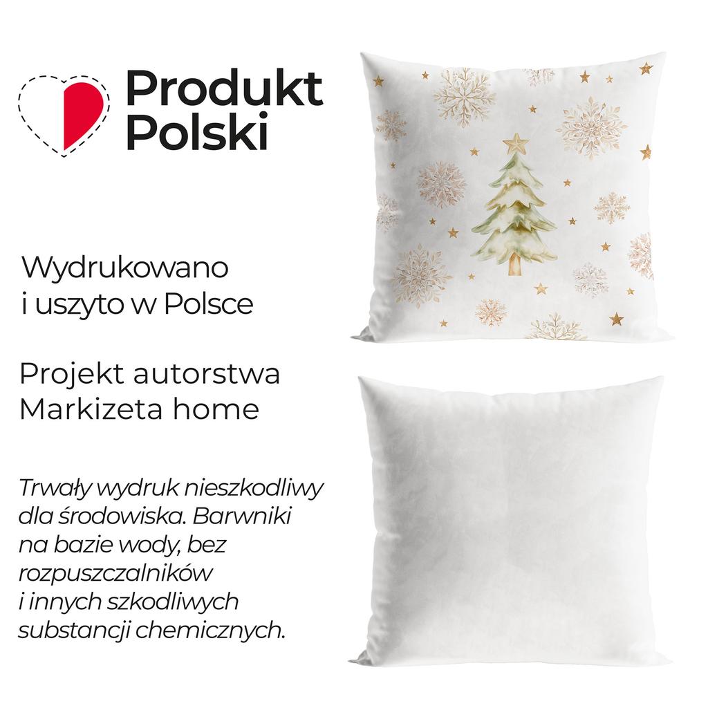 Choinki Velvet - Poszewka Dekoracyjna - 40X40 Cm - Biały