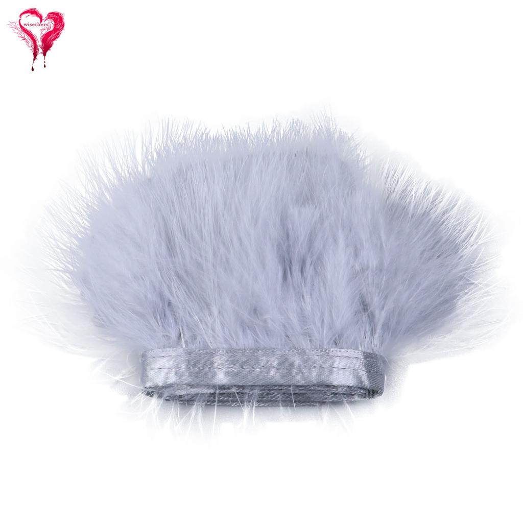 Turkey Marabou Feather 1 Meter Fancy Soft Fluffy Dyed Colorful Ribbon Lace Trim 6-8 CM Party Dress Garment Decoration Fringe