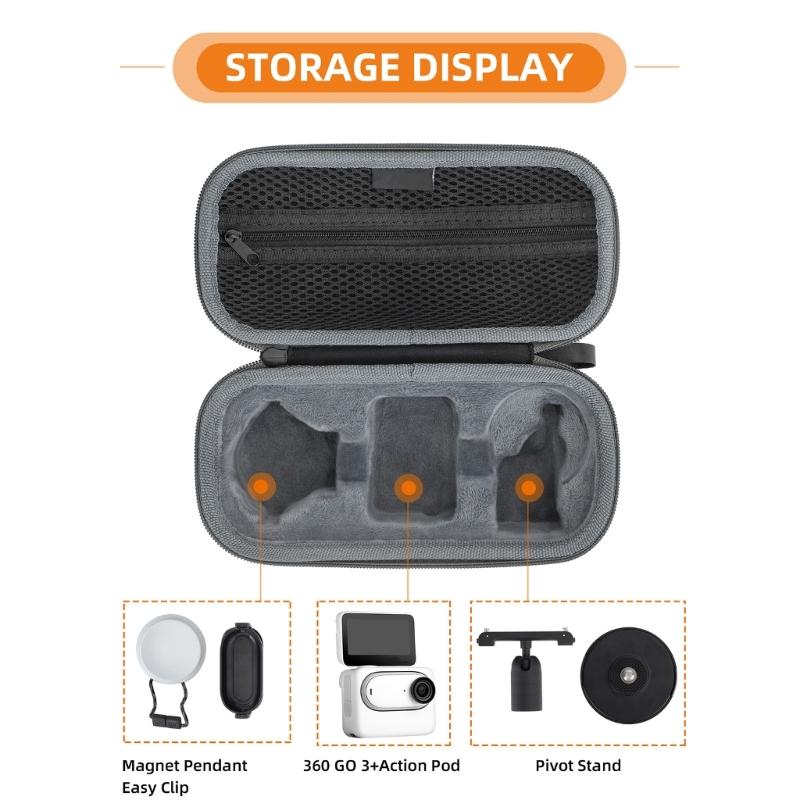 Hard EVA Travelling Case Storage Bag Protective Pouch Bag Carrying Case for GO 3 Camera