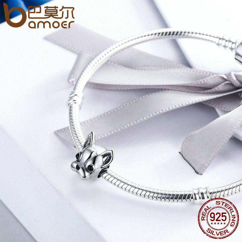 BAMOER Шарм из стерлингового серебра 925 "Милая собачка"