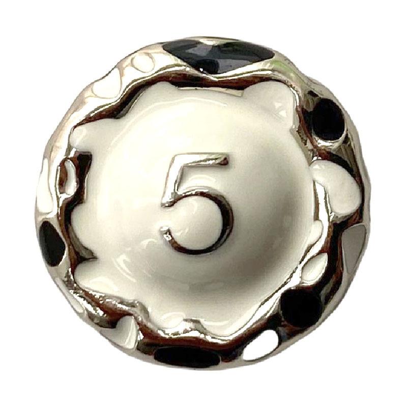 Пуговица ручной работы из масляного сплава с номером 5, черно-белая, для женского свитера, пуговица для куртки Xiaoxiang