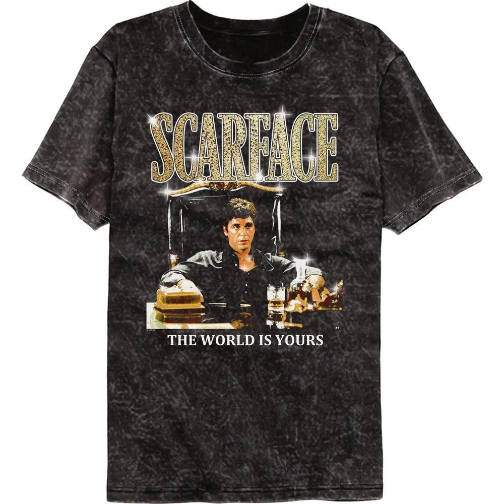 Scarface Gold Logo Colortone Mineral Wash Movie Children's T-shirt