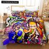 Комплект постельного белья Splatoon Односпальный Полуторный Двуспальный Кинг-сайз Каваий Комплект постельного белья для мальчиков/девочек Взрослый Комплекты пододеяльников для спальни мальчиков 3D-принт