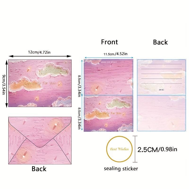 8 шт. простых поздравительных открыток с днем рождения, поздравительных открыток, конвертов и наклеек с печатью, креативных поздравительных открыток ко Дню святого Валентина