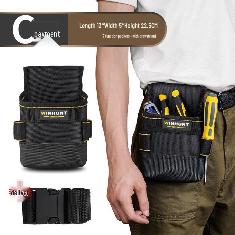 Прочный пояс для инструментов электрика: Многофункциональная поясная сумка из холста для портативного хранения
