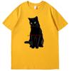 Black Cat Fashion Graphic T Shirts Summer Cotton Oneck Tees Tops New Shirts And Tshirts Unisex Short Sleeve Print T Shirt