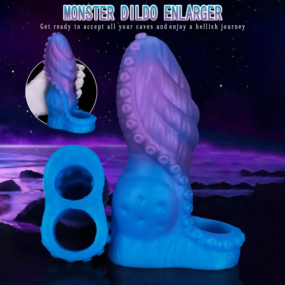 Жидкое силиконовое кольцо для пениса - Эластичное кольцо для пениса для мужчин, Усиливает удовольствие и эрекцию, Реалистичная носимая мужская игрушка