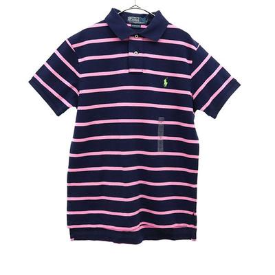 Неиспользованная рубашка поло Polo by Ralph Lauren с бордюром, с коротким рукавом, M, телесного цвета, мужская, б/у