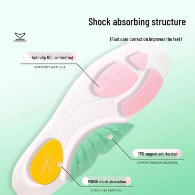 Унисекс спортивные стельки с поддержкой свода стопы: Дышащий, Амортизирующий, Влагоотводящий для Бега и Военной Подготовки