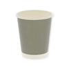 HEIKO Paper Cups, 8 Oz, 80mm Diameter, Light Gray, for Hot and Ice Drinks, 50-Count