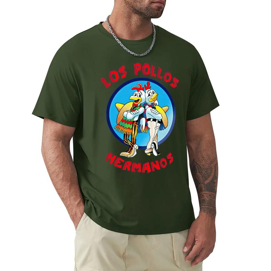 Los Pollos Hermanos Cool And Funny Short Sleeved Casual Fashion Cotton T-shirt Tee Shirts