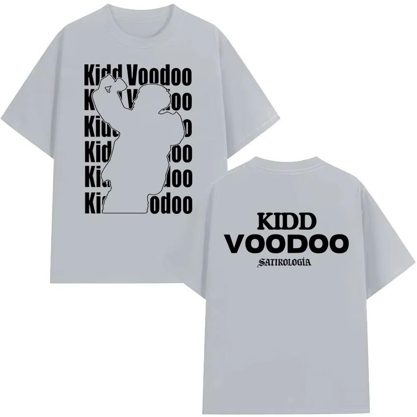 Singer Kidd Voodoo Album Tour 2026 Pattern Fashion Tshirt Summer Mens Women Hiphop Gothic Pure Cotton Retro Shortsleeved Top