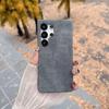 Джинсовые джинсы с эффектом выцветания Безрамочный чехол для Samsung S25 S24 S23 S22 Ultra Модный Матовый Тонкий Кожаный Бампер Задняя Крышка Телефона