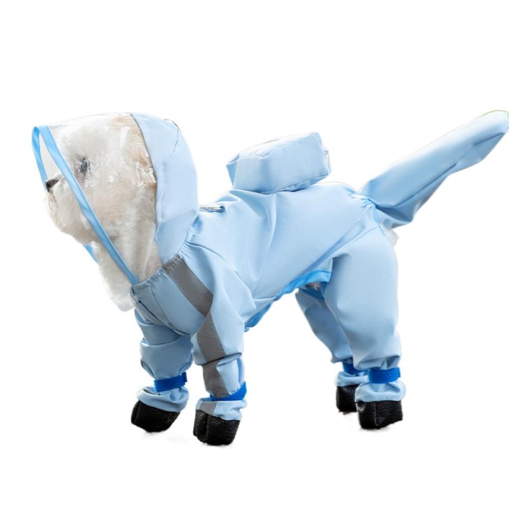 Стильный дождевик с капюшоном для собак, всесторонний, ветрозащитный, одежда для маленьких собак, водонепроницаемый, мягкий дождевой плащ для собак, корги