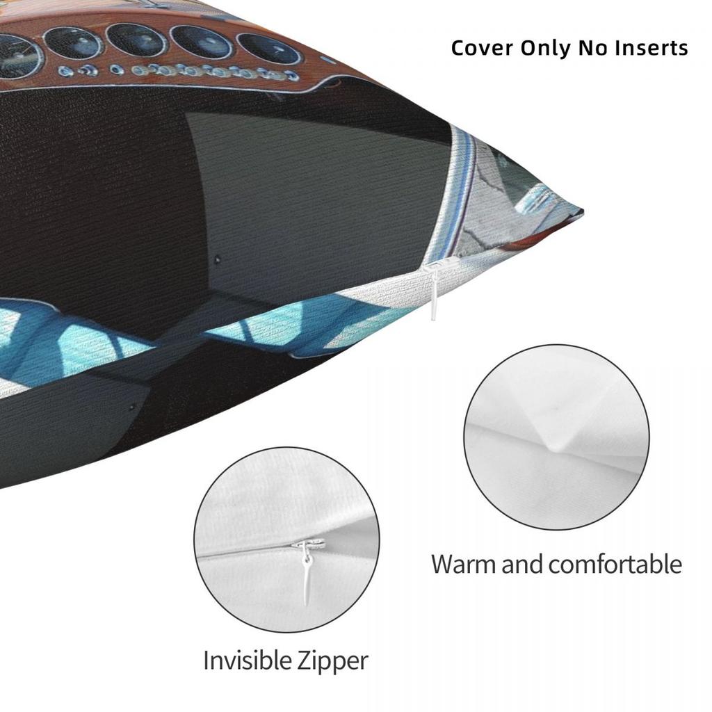 Riva Ariston Винтажная Лодка Квадратная Наволочка Полиэстер Лен Бархат Принт Застежка-молния Декор Наволочка Комнатная Подушка Чехол