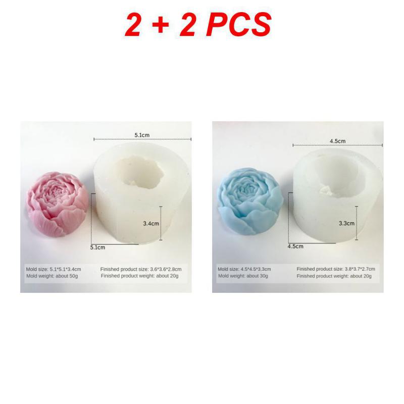 Quality Food-grade Flower Silicone Mold DIY Ornaments Handmade Soap 3D Cake Chocolate Candy Jelly Baking Tool Molds Reusable