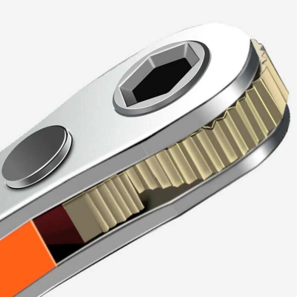 Metal Ratchet Screwdriver 36-Tooth Portable Ratchet Wrench User Friendly Hand Tools High-Strength Ratchet Screwdriver For