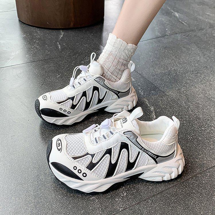 2025 summer new fashion ins trendy dad shoes mesh breathable sneakers versatile single shoes sneakers
