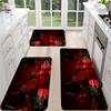 1Pcs Anti Fatigue Kitchen Rugs Red Wine Candle Flower Print Waterproof Non-Slip Thick Cushioned Kitchen Mat Heavy Duty Comfort Standing Matfor Kitchen
