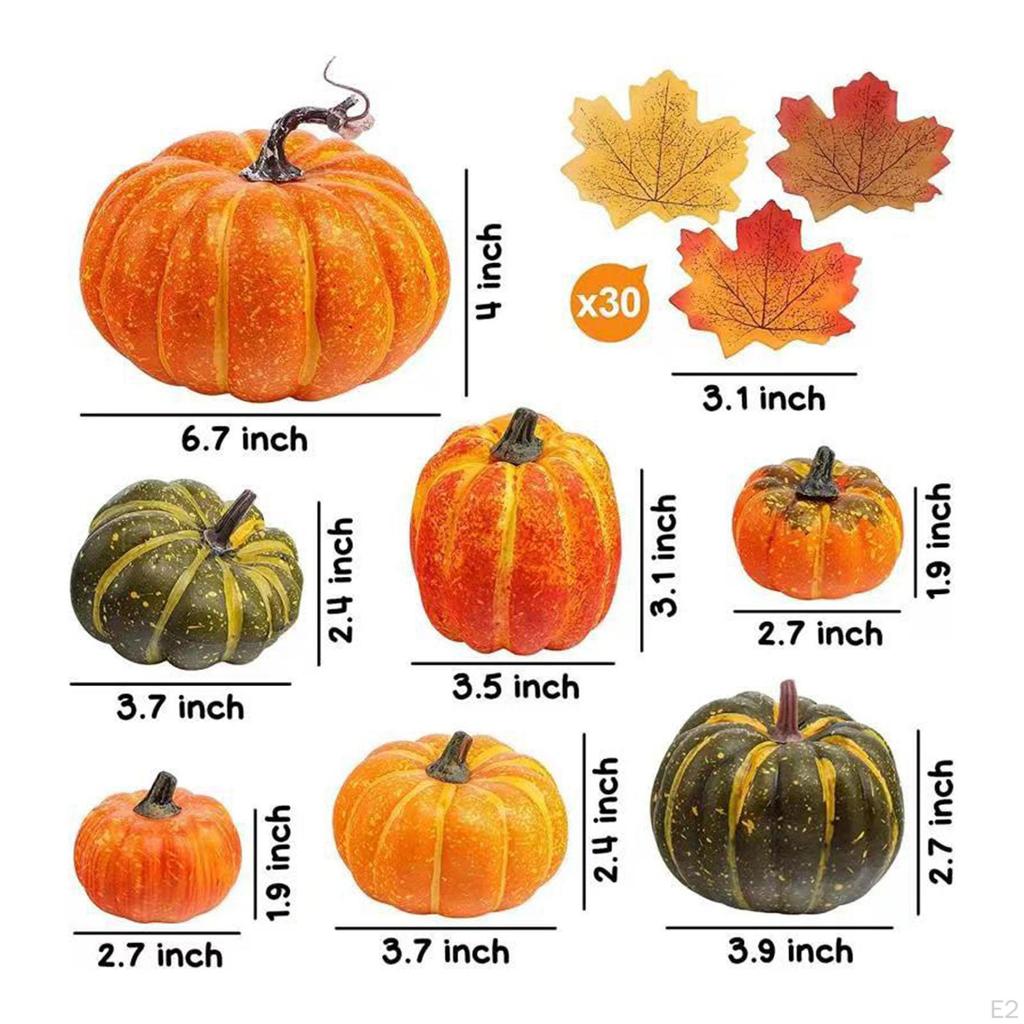 Pumpkin Fall Decorations, Thanksgiving Festival Decor, Halloween Decorations