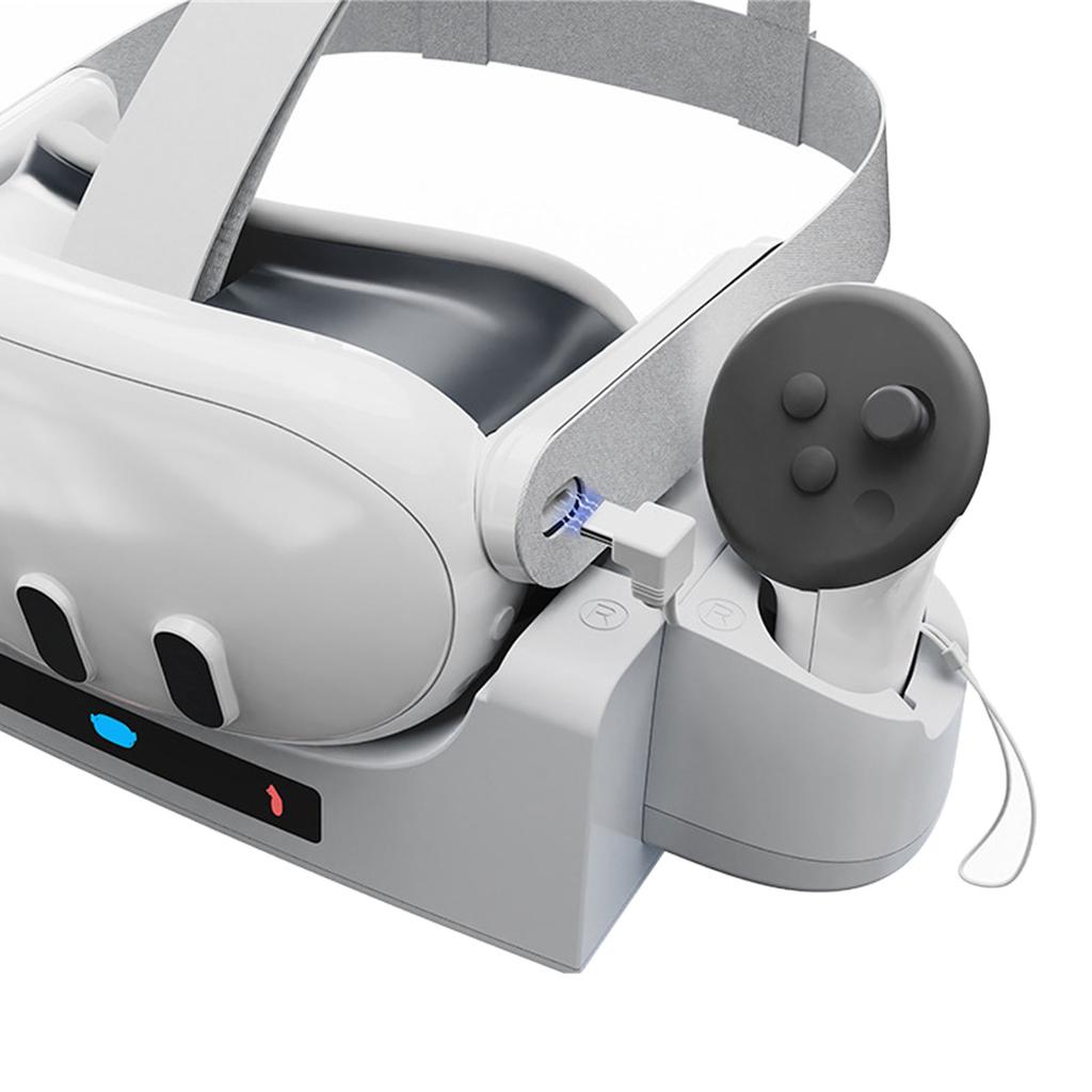 Зарядная док-станция для VR-гарнитуры, настенная зарядная станция со светодиодной подсветкой. Забудьте о низком заряде батареи для MetaQuest 3.