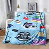 Off Campus Romance Collage Art Print Fleece Blanket Hockey Love Story Soft Lightweight Throw Blanket For Sofa Bedroom Home Decor Fan Gift