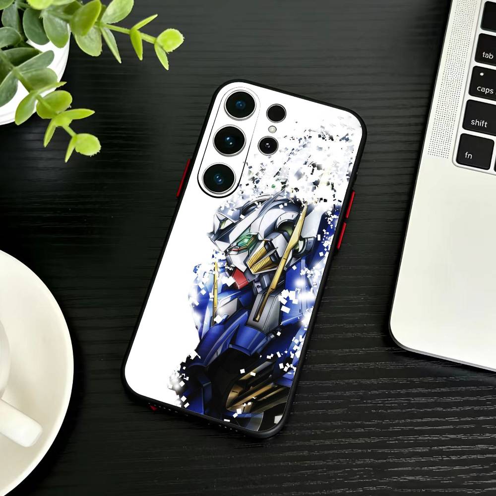 Чехол для телефона Gundam Anime для Samsung S26, S25, S24, S23, S22, S21, S20, Ultra, Plus, FE Черный Мягкий Чехол