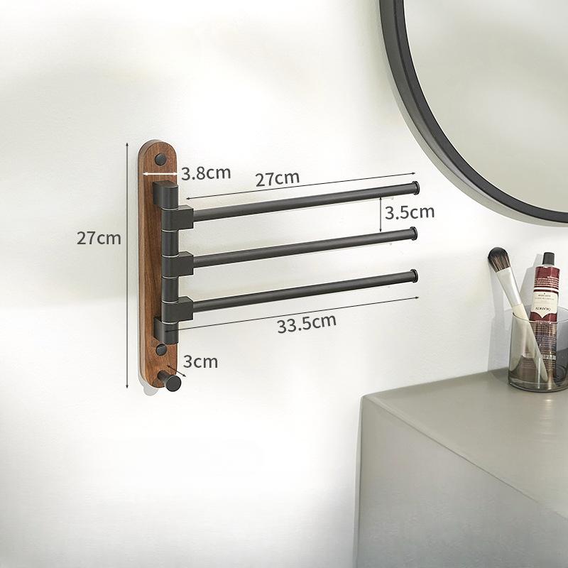 Поворотные вешалки для полотенец из грецкого ореха, держатель для полотенец и халатов, настенные, вращающиеся аксессуары для ванной