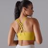 U-neck Crisscross Straps Sports Bra Women Push Up Workout Athletic Yoga Brassiere Padded Straps Backless Gym Crop Tank Tops