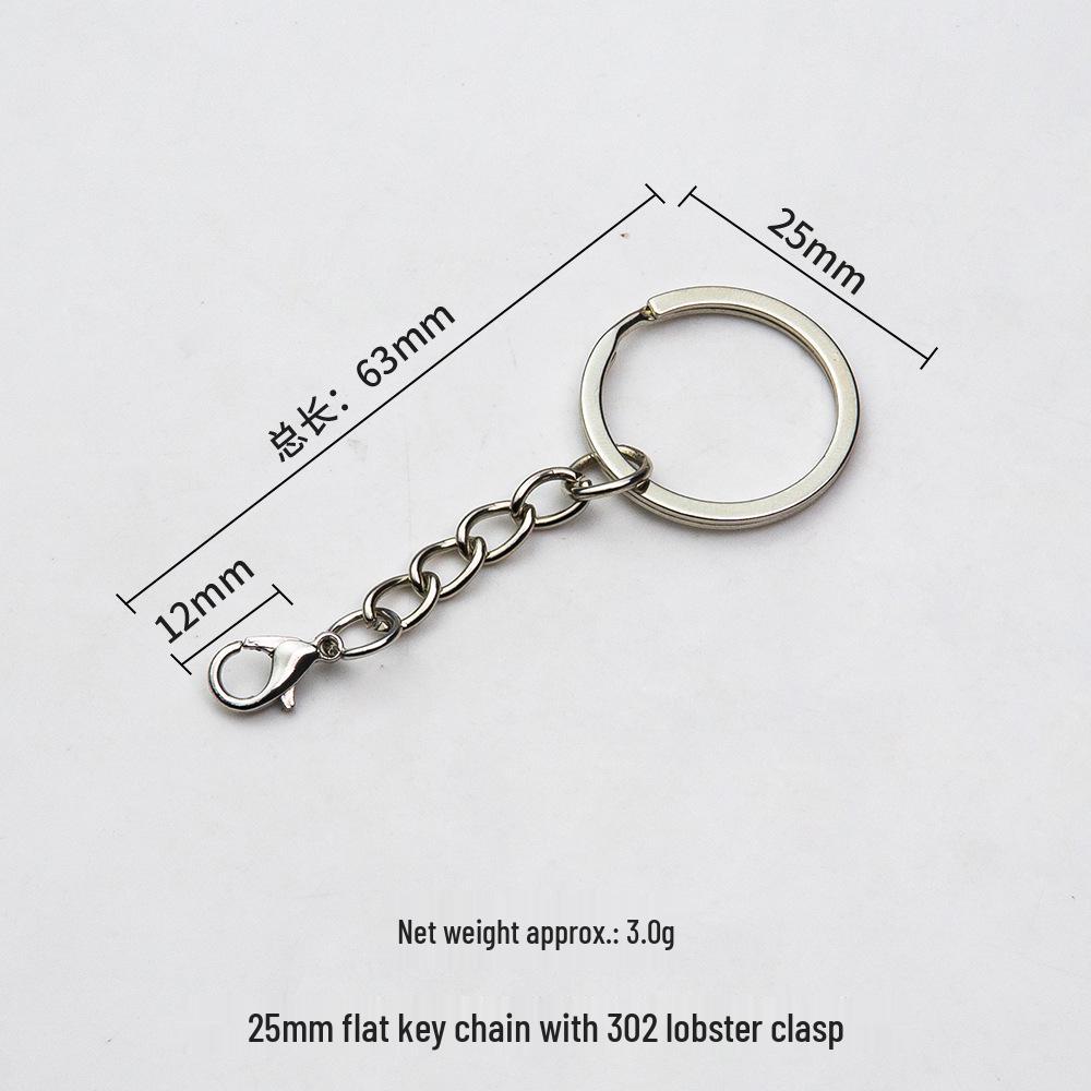 Eco-Friendly Nickel-Free Metal Keyring: DIY Jewelry Accessory, Split Ring Keychain with Doll Pendant