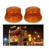 2-Pack Universal Round Amber LED Tail & Indicator Lights | 24V Trailer Turn Signal Lamps for RV, Truck, Tractor, Hinomoto, Kubota, Iseki, Yanmar
